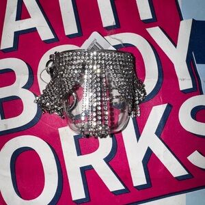 BATH AND BODY WORKS Crystal Embellished Silver POCKETBAC HOLDER